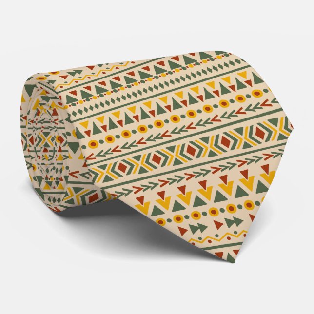 Aztec Navajo Pattern Neck Tie (Rolled)