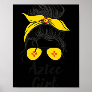 Aztec New Mexico Women Girl Poster