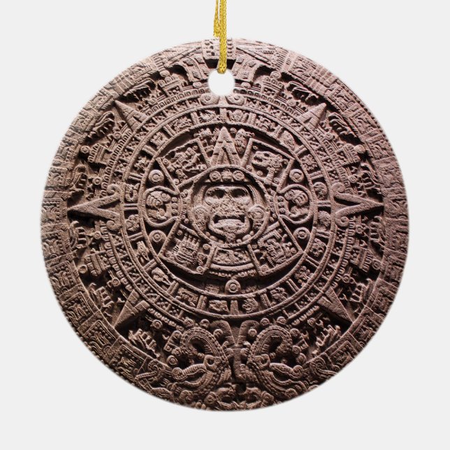 AZTEC OR MEXICA mexican, Ceramic Ornament (Back)