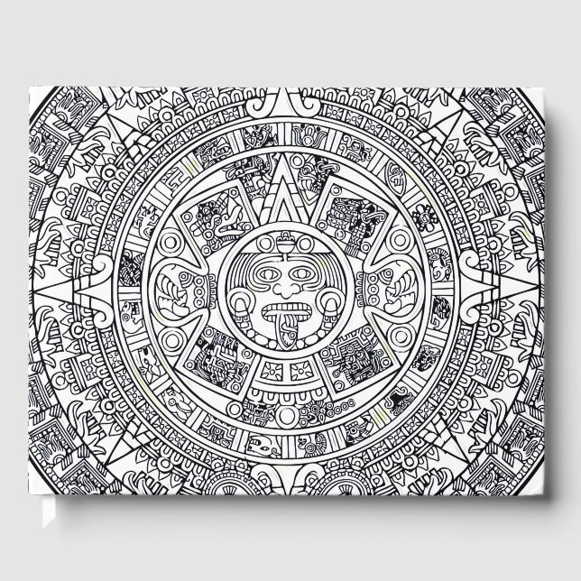 AZTEC OR MEXICA mexican Guest Book (Front)