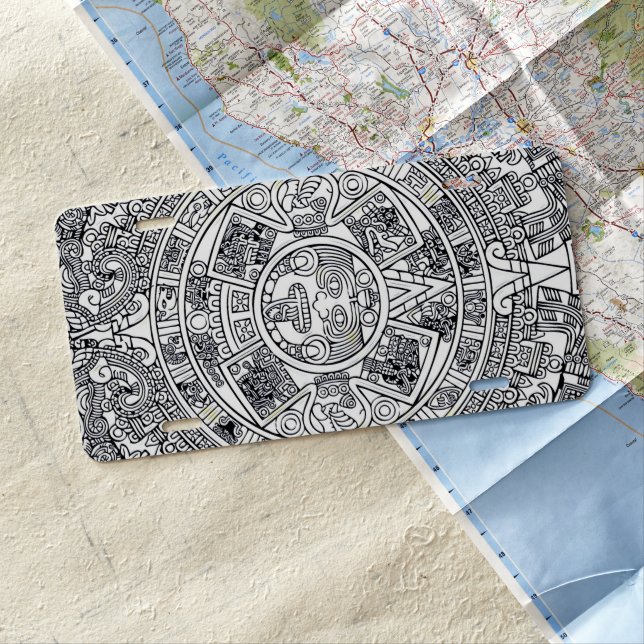 AZTEC OR MEXICA mexican License Plate (In Situ)