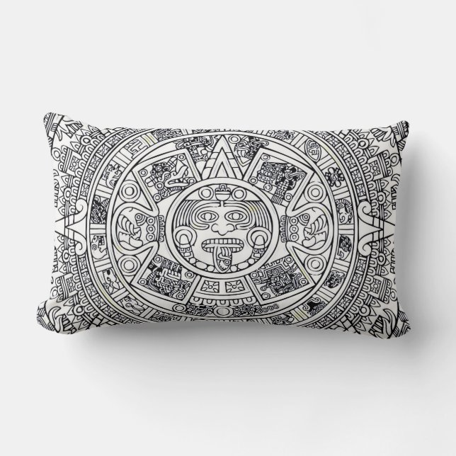 AZTEC OR MEXICA mexican Lumbar Pillow (Front)