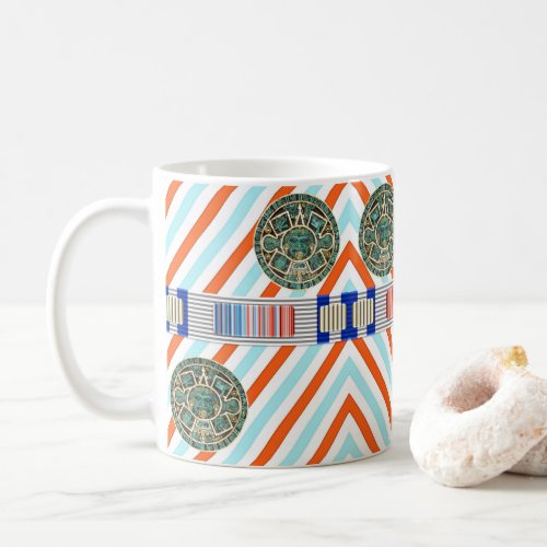 Aztec Orange Stripe Mug