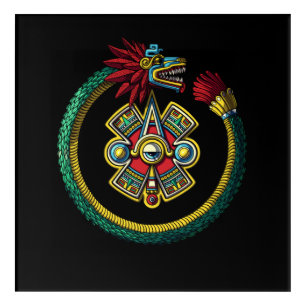 Aztec Ouroboros Acrylic Print