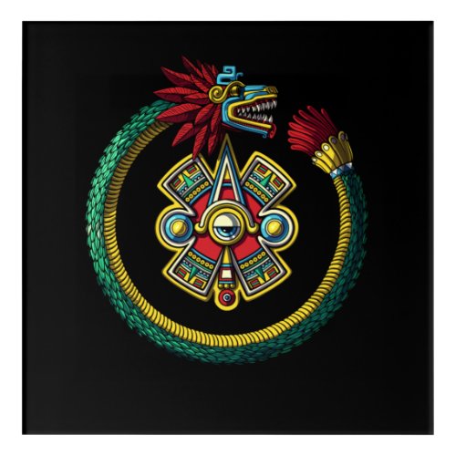 Aztec Ouroboros Acrylic Print
