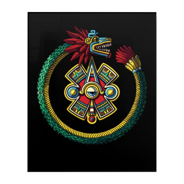 Aztec Ouroboros Acrylic Print (Front)