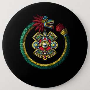 Aztec Ouroboros Button
