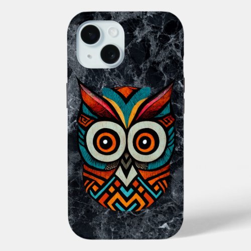 Aztec Owl iPhone 15 Case