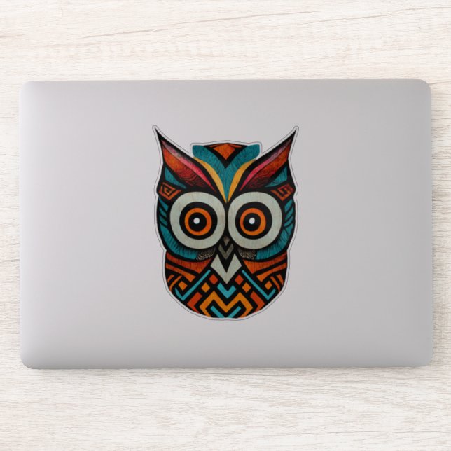 Aztec Owl Sticker (Computer)