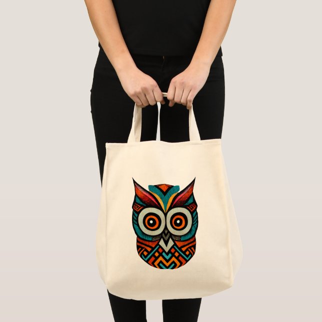 Aztec Owl Tote Bag (Front (Product))