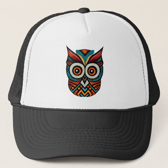 Aztec Owl Trucker Hat (Front)