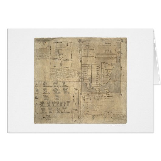 Aztec Oztoticpac Lands Map 1540 Cards (Front Horizontal)
