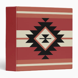 Aztec pattern 3 ring binder