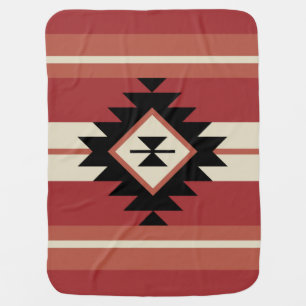Aztec pattern baby blanket