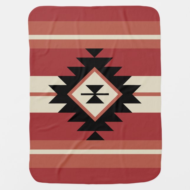 Aztec pattern baby blanket (Front)