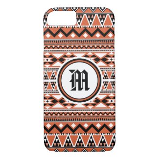 Aztec Pattern BOW (Personalize Monogram) iPhone 7 Case