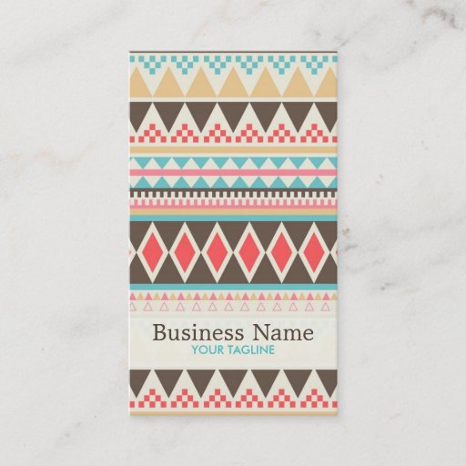 Customizable Aztec Pattern Business Card