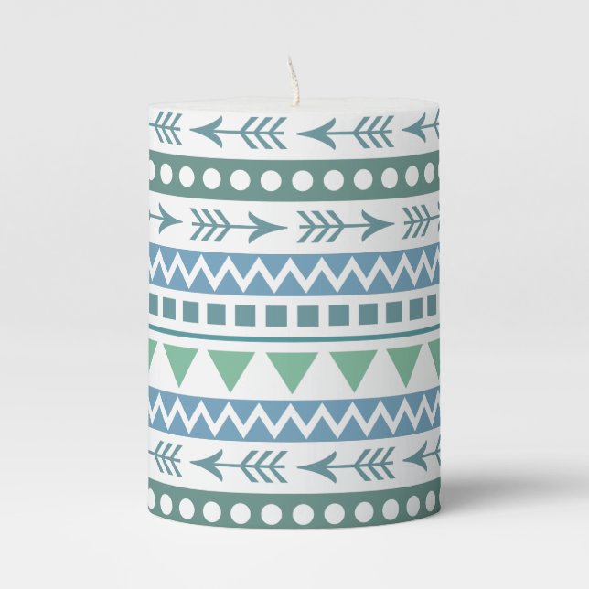 Aztec Pattern candles (Front)