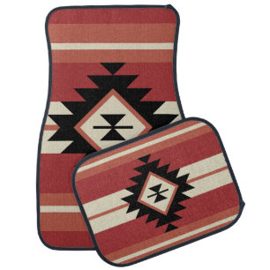 Aztec pattern car floor mat