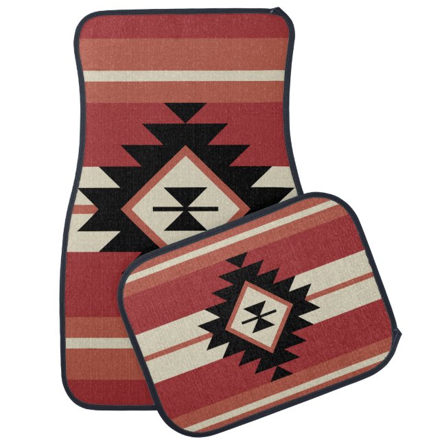Aztec pattern car floor mat (Set)