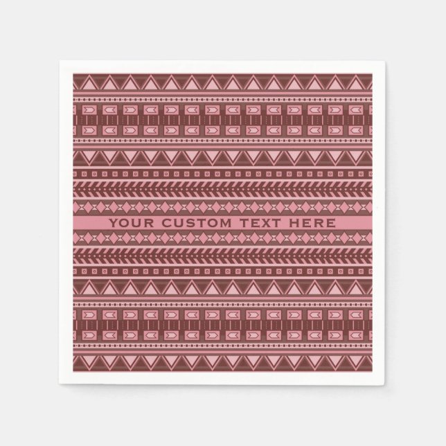 Aztec Pattern custom paper napkins (Front)