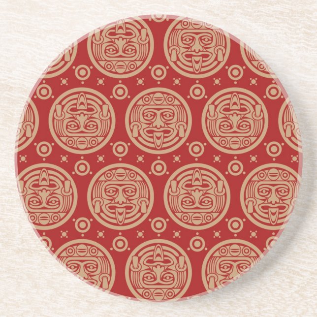 Aztec Pattern Drink Coaster (Front)