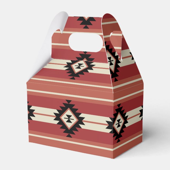 Aztec pattern favor boxes (Front Side)