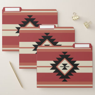 Aztec pattern file folder
