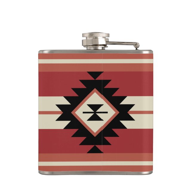 Aztec pattern flask (Back)