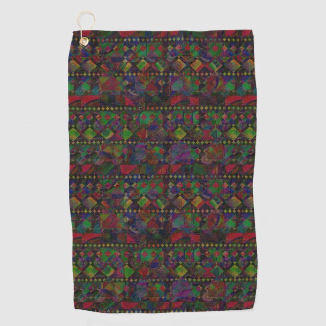 Aztec Pattern Golf Towel (Front)