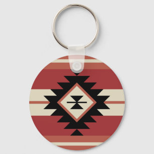 Aztec pattern keychain