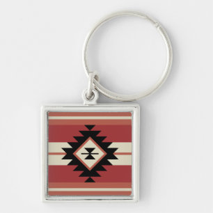 Aztec pattern keychain