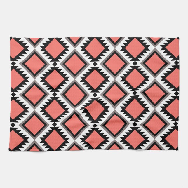 Aztec pattern kitchen towel (Horizontal)