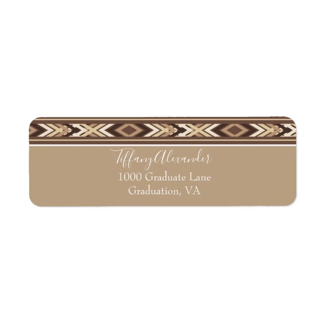 Aztec Pattern Label (Front)