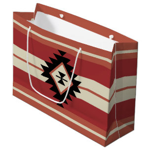 Aztec pattern large gift bag