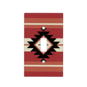 Aztec pattern light switch cover