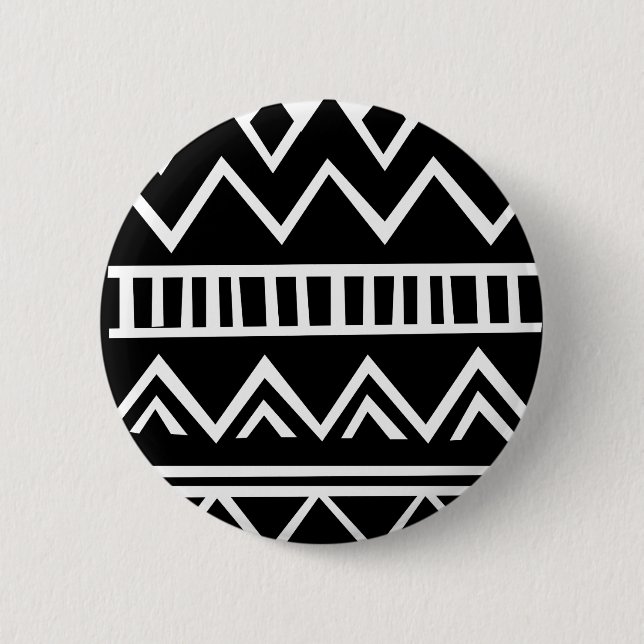 Aztec pattern pinback button (Front)