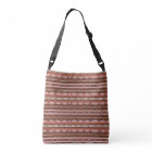 Aztec Pattern Pink and Brown Tote