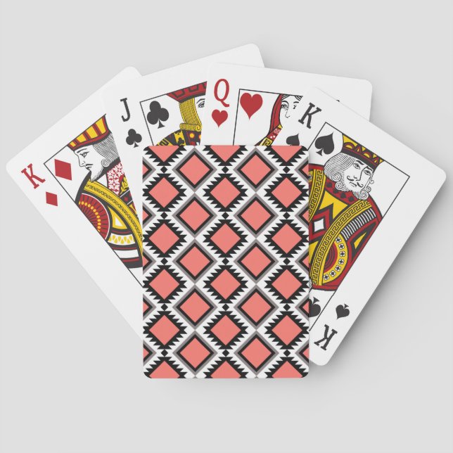 Aztec pattern poker cards (Back)