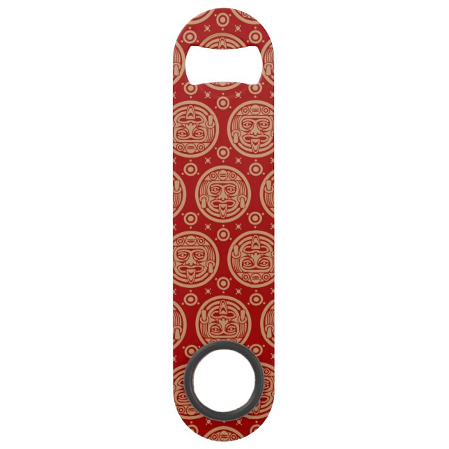 Aztec Pattern Speed Bottle Opener (Front)