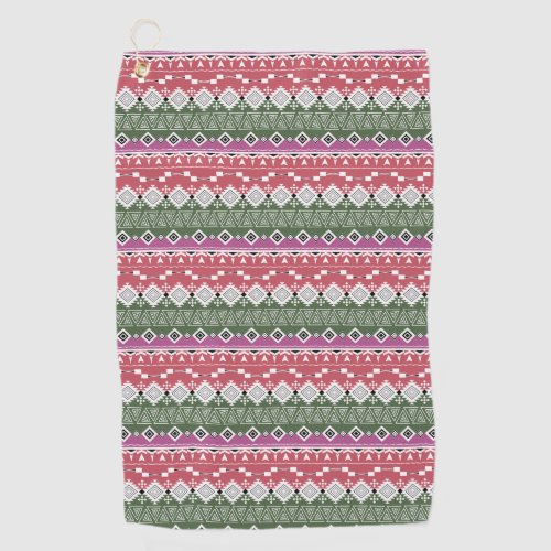 Aztec pattern stripes  golf towel