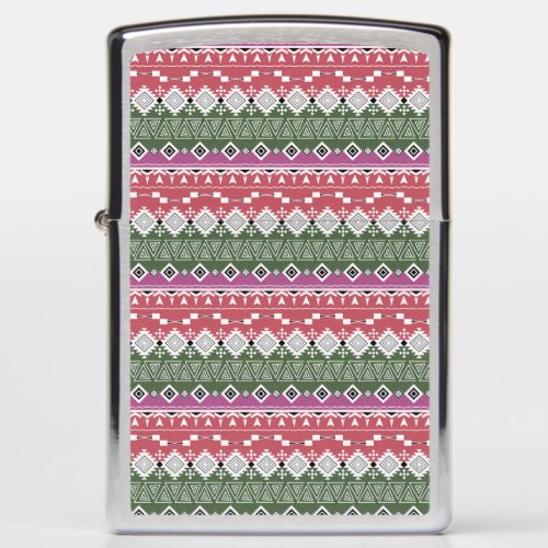 Aztec pattern stripes  zippo lighter