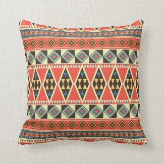 Aztec Pattern Throw Pillow
