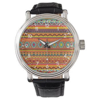 Aztec Pattern Watch by WatchMinion at Zazzle