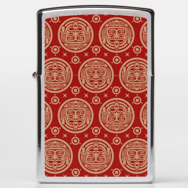 Aztec Pattern Zippo Lighter (Front)