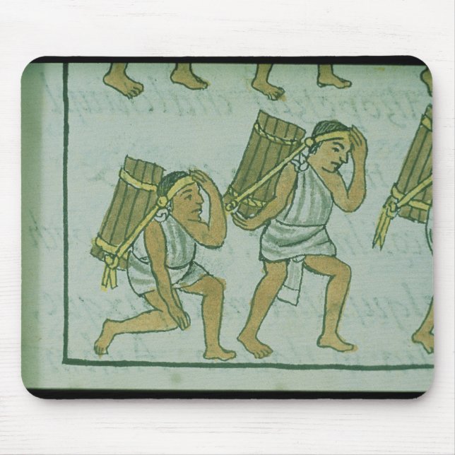 Aztec porters, from the 'Florentine Codex' Mouse Pad (Front)