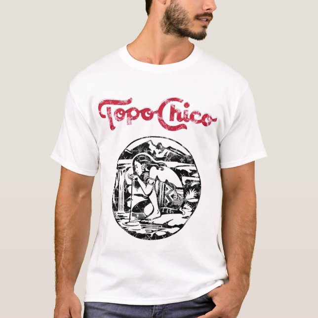 aztec princess - Topo Chico agua mineral worn and  T-Shirt (Front)