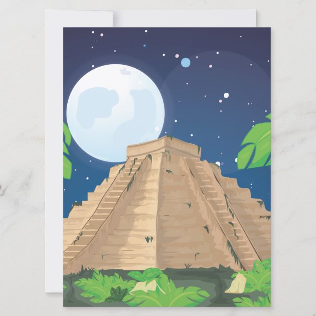 Aztec Pyramid Invitation (Front)