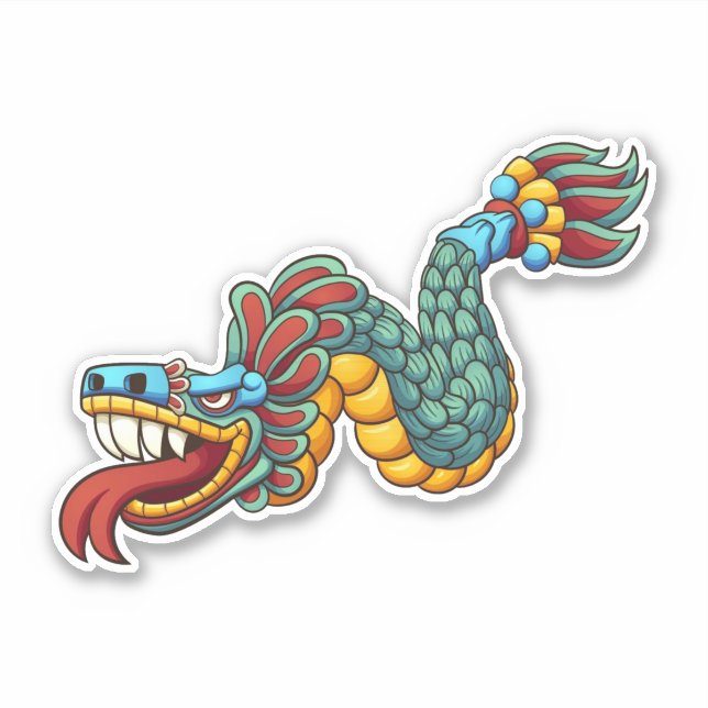 Aztec Quetzalcoatl Sticker (Front)