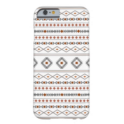 Aztec Reds Grays White Mixed Motifs Pattern Barely There iPhone 6 Case